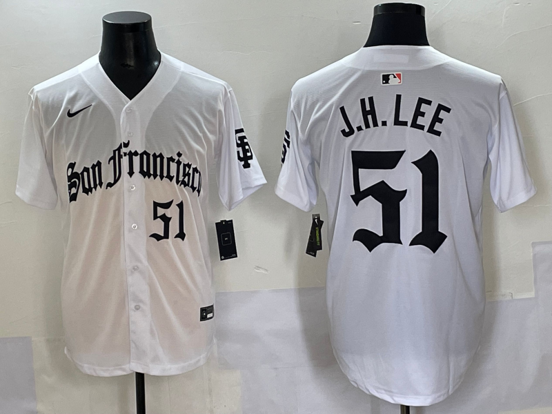 Men's San Francisco Giants Jung Hoo Lee #51 White Jersey